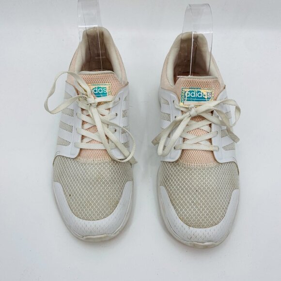 ADIDAS Women's White Cream Gold Cloudfoam Running Athletic Sneakers Shoes 6.5 - Picture 4 of 10